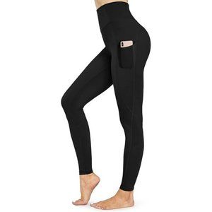 Fancibu Brand Black High Waisted Yoga Pants-Leggings with Pockets for Women